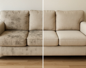 Clean Sofa in cozy living room