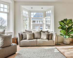 Clean Sofa in cozy living room